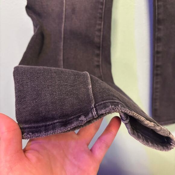 Pistola Women's High Rise Seam Detail Flare Jeans Size 27 Black Denim - Picture 2 of 10